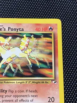 Blaine's Ponyta 63/132 1st Edition Gym Heroes Common Pokemon Card LP+ - Image 3