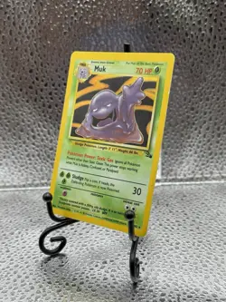 Pokemon Card Fossil Muk 13/62 Rare Holo LP/MP - Image 2