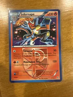 Pokemon Trading Card Game Plasma Storm 17/135 Infernape reverse holo rare - Image 1