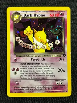 2000 Pokemon Team Rocket Dark Hypno 9/82 Holo foil card AA - Image 1
