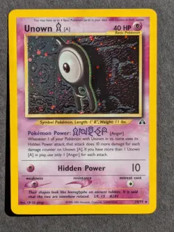 Unown A 14/75 Holo Rare Pokemon Card Near Mint - Image 1