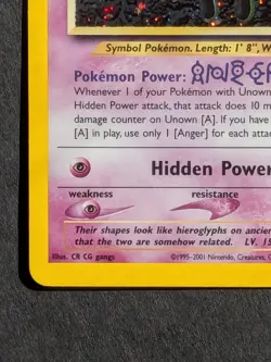 Unown A 14/75 Holo Rare Pokemon Card Near Mint - Image 5