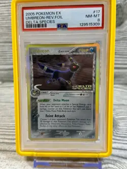 PSA 8 UMBREON 17/113 | Delta Species Reverse Holo Stamped Pokemon Card - Image 1