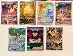 POKEMON English Lot 7 Cards Various Sets SIR IR PSA Plays Near Mint or Better - Image 1