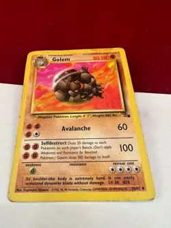 Golem 36/62 - Fossil Set - VINTAGE WOTC Pokemon Card - UNLIMITED - Image 1