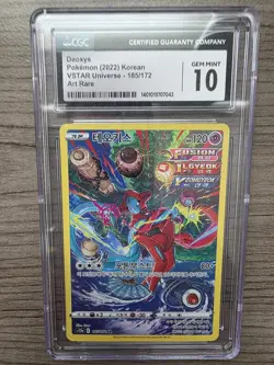 CGC 10 Pokemon TCG Deoxys S12a VSTAR Universe Korean Art Rare 185/172Card - Image 1