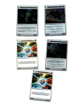 Lot #0309. 5 Chaotic Rare Battlegear cards. with coppers - Image 1