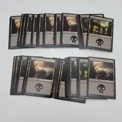 100 Magic the Gathering SWAMP ONLY Basic Land Cards Lot - MTG FTG - Image 2