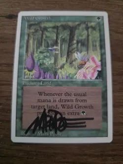Wild Growth SIGNED By Mark Poole Magic The Gathering - Image 1