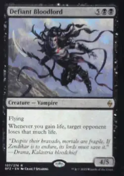 Defiant Bloodlord - Battle for Zendikar: #107, Magic: The Gathering Nm C320 - Image 1