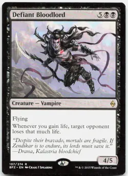 Defiant Bloodlord 107 Rare Battle for Zendikar Magic: The Gathering Near Mint - Image 1