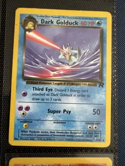Old Dark Pokemon Cards VINTAGE Collection Non Holo Team Rocket 9 Card Lot - Image 4