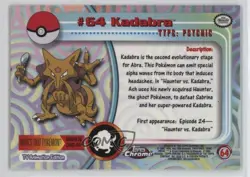 Kadabra Topps Chrome Pokemon TV Animation Edition #64 2000 - Image 2