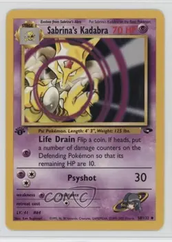 Sabrina's Kadabra 1st Ed. Pokemon Gym Challenge #58 2000 - Image 1
