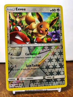 POKEMON EEVEE 48/68 REVERSE HOLO RARE HIDDEN FATES LP - Image 1