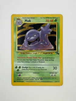 Pokemon TCG Muk Fossil 13/62 Holo Unlimited Holo Rare - Image 1