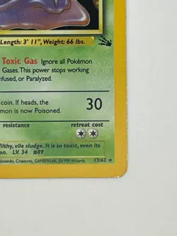 Pokemon TCG Muk Fossil 13/62 Holo Unlimited Holo Rare - Image 5