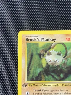 Brock's Mankey - 1st Edition - 67/132 Gym Heroes - Pokemon TCG - 2000 - Image 2