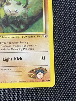 Brock's Mankey - 1st Edition - 67/132 Gym Heroes - Pokemon TCG - 2000 - Image 4