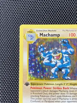 1999 Pokemon Base Set 1st Edition Machamp 8/102 Holo Rare 8/102 LP - Image 2