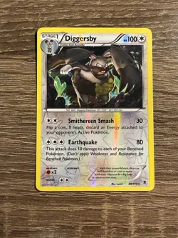 x1 Diggersby - 88/119 - Rare - Reverse Foil Pokemon XY Phantom ForcesLP - Image 1