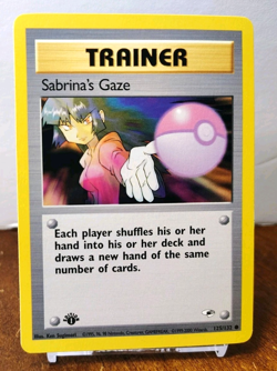 POKEMON SABRINA'S GAZE 125/132 1ST EDITION TRAINER GYM HEROES NM NEAR MINT - Image 1
