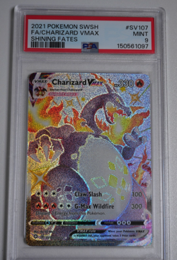 2021 Pokemon Charizard VMAX Shining Fates SV107/SV122 PSA 9 - Image 1
