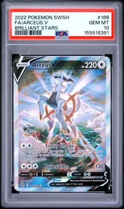 PSA 10 ARCEUS V 166 BRILLIANT STARS ALT ART POKEMON GEM MINT - Image 1