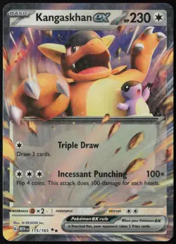 Kangaskhan ex 115/165 Double Rare 151 Pokemon Near Mint - Image 1