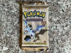 1st Edition Pokemon Fossil Booster Pack Aerodactyl Artwork Factory Sealed - Image 1