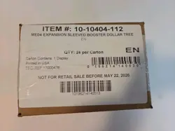 Pokemon TCG Dollar Tree Sealed Case ME04 Sleeved Booster Display 24 Packs - Image 1