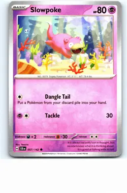 SLOWPOKE 57/142 STELLAR CROWN POKEMON COMMON - Image 1