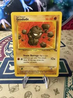 Geodude - Fossil 47/62 Unlimited Vintage Pokemon TCG - Image 1