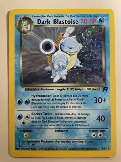 Pokemon TCG Dark Blastoise 3/82 Team Rocket Holo Swirl LP - Image 1
