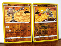 POKEMON HITMONLEE 094/202 & HITMONCHAN 095/202 REVERSE HOLOS SWORD & SHIELD - Image 1