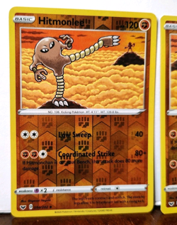 POKEMON HITMONLEE 094/202 & HITMONCHAN 095/202 REVERSE HOLOS SWORD & SHIELD - Image 2