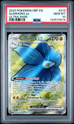 2023 Pokemon OBF EN Gilmmora EX Ultra Rare 213/197 - PSA 10 Gem Mint - Image 1
