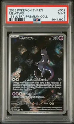 2023 Pokemon Svp En-Sv Black Star Promo #052 Mewtwo 151 UPC PSA 9 - Image 1