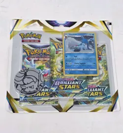 Pokemon TCG Brilliant Stars 3 Pack Blister- Glaceon Promo- Sealed - Sword&Shield - Image 1