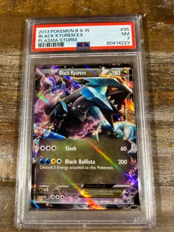 POKEMON 2013 B & W Plasma Storm BLACK KYUREM EX #95 PSA 7 RARE - Image 1