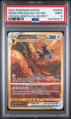 2023 SECRET #GG68 FULL ART ORIGIN FORME DIALGA VSTAR PSA 9 Mint Pokemon TCG - Image 1