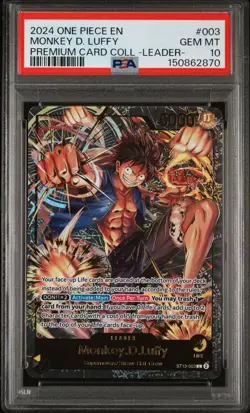 2024 ONE PIECE PREMIUM COLLECTION MONKEY D LUFFY # 003 PSA 10 - Image 1