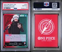 2022 ONE PIECE JAPANESE OP01-ROMANCE DAWN TRAFALGAR LAW 002 PSA 10 - Image 3