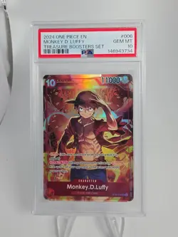 2024 ONE PIECE PROMOS TREASURE BOOSTERS SET #006 MONKEY D. LUFFY PSA 10 - Image 1