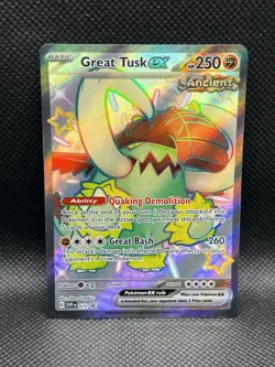 Great Tusk ex 072 PROMO HOLO BLACK STAR Scarlet & Violet Pokemon English Foil - Image 1