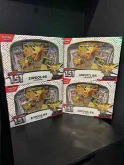 4x Pokemon TCG 151 Zapdos EX Collection Box Lot - Factory Sealed - Fast Ship - Image 1