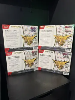 4x Pokemon TCG 151 Zapdos EX Collection Box Lot - Factory Sealed - Fast Ship - Image 2