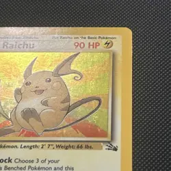 Pokemon - Raichu [1999 Wizards] #14/62 Holo Rare (LP) - Fossil Set - Image 5