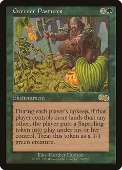 2x Greener Pastures Urza's Saga LP MTG - Image 1