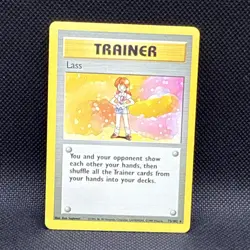Pokemon TCG Lass Rare Trainer Card Base Set 75/102 1999 near mint NM - Image 1